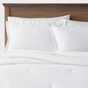 Threshold - Twin/Twin Extra Long Cotton Linen Chambray Comfort White